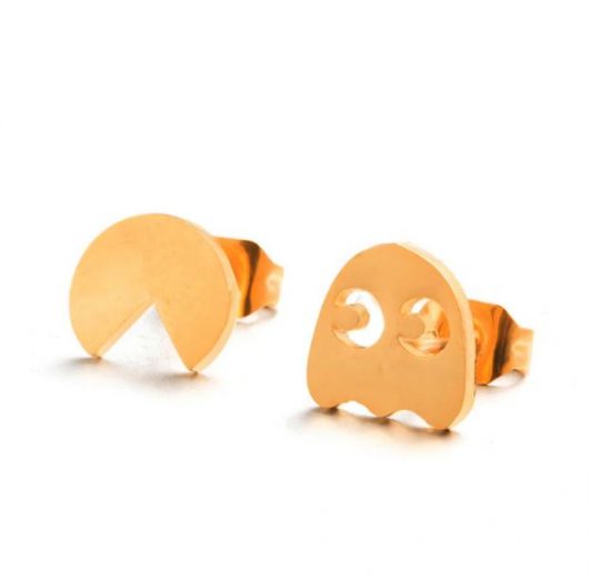 gold paman stud earrings