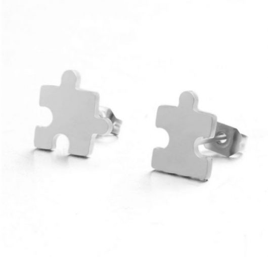 puzzle stud earrings