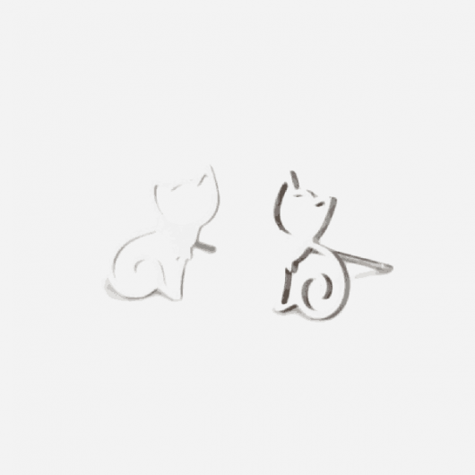 Cutout Cat Studs